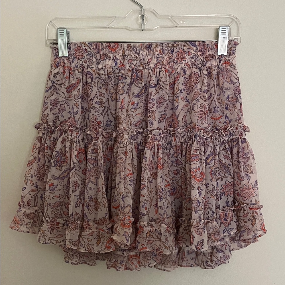 Misa Los Angeles Floral Print Mini Skirt
